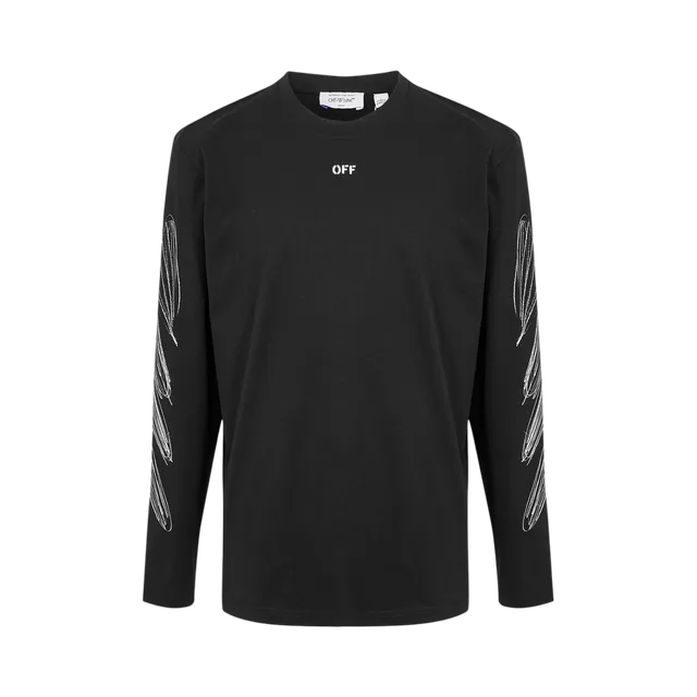 Off-White Long-Sleeve, White / Black