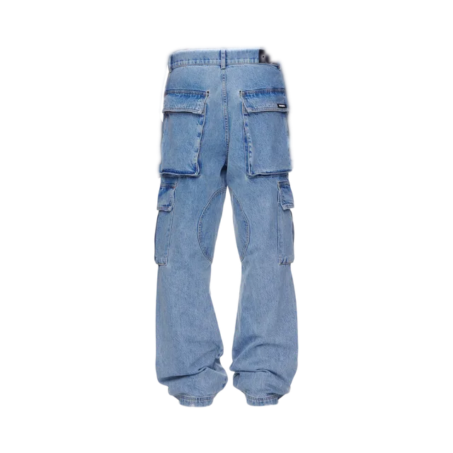 Nahmias Jeans, Light Blue Denim With White