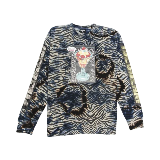 Icecream Shirt, Blue With Bronze / Gold / And Green Accents