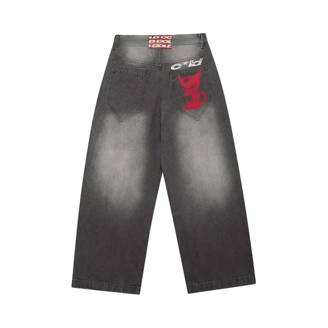 Grey And Dark Charcoal With White Lettering Pants, Grey And Dark Charcoal With White Lettering