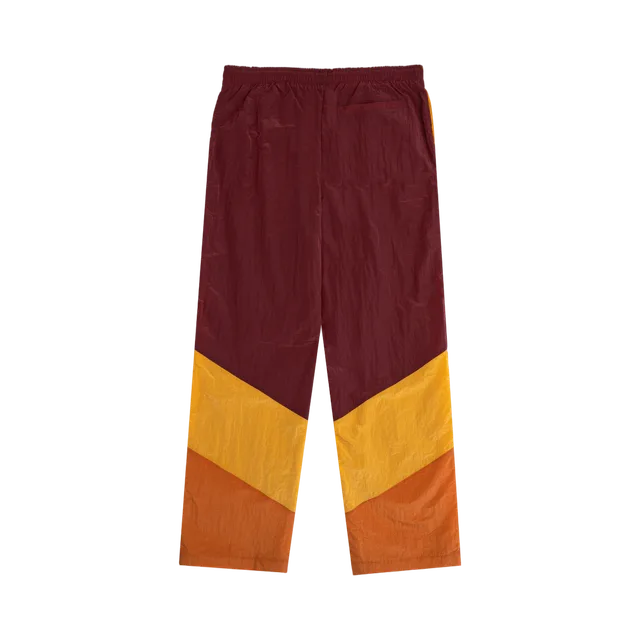 Streamer Shorts, Burgundy / Yellow / White