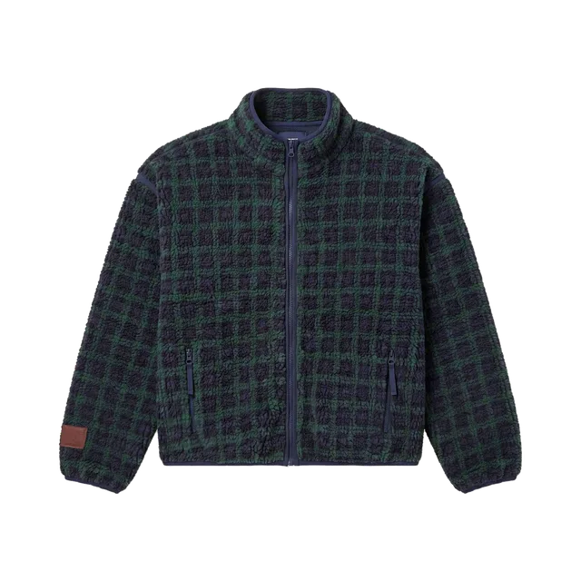 Green Jacket, Green / Navy / Red