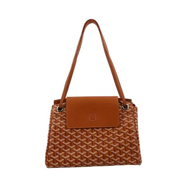 Goyard Bag, Orange With White Monogram Print