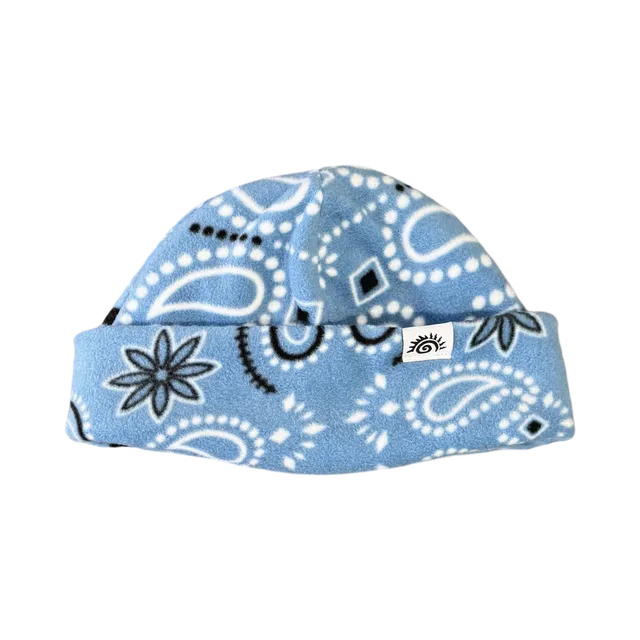 Light Blue Beanie, Light Blue / White / Black