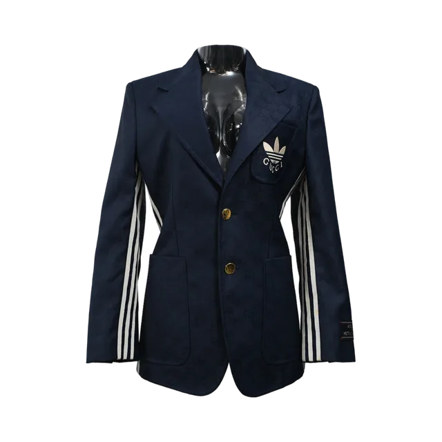 Adidas Jacket, Navy Blue / White