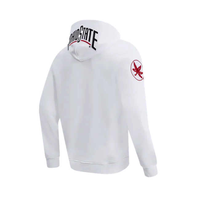 White Hoodie, White / Yellow / Red