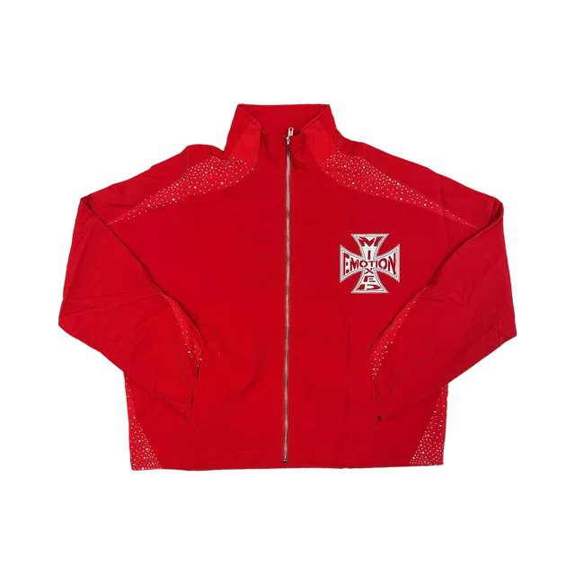 Red Jacket, Red / Gold/Black Crystal Embellishments