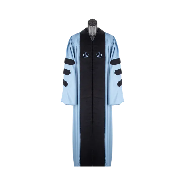 Columbia University Crown Crest Jacket in Light Blue With Black And White Accents