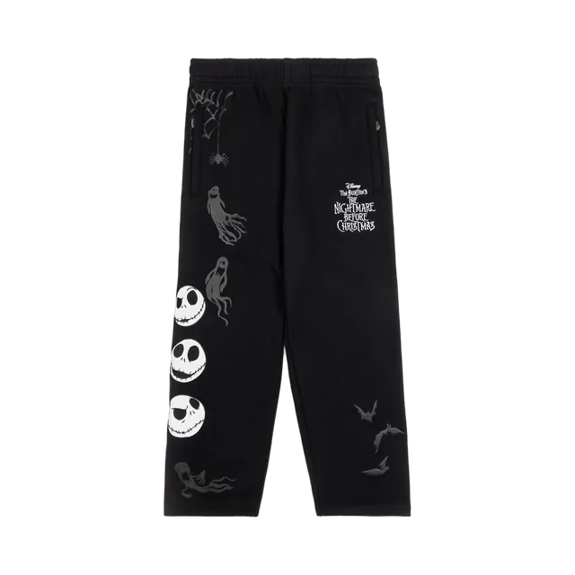 The Nightmare Before Christmas By Shoe Palace Don't Play Fair Fleece Mens Sweatpants (Black/White), Black With White Accents