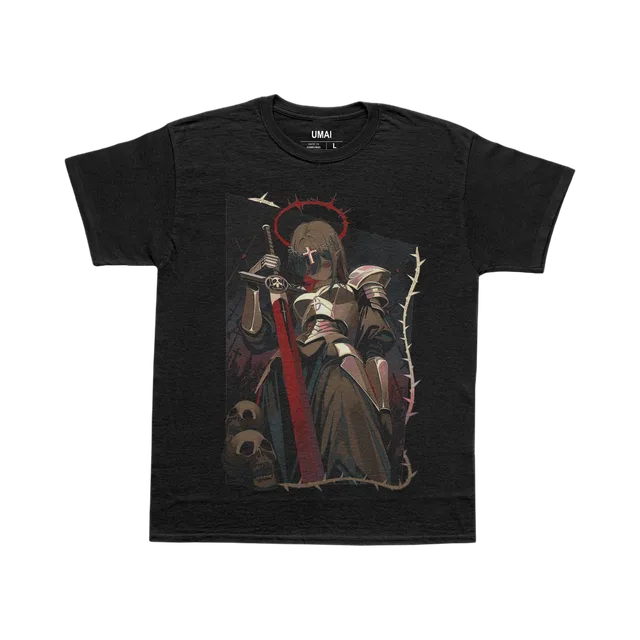 Black T-Shirt, Black / Red / White