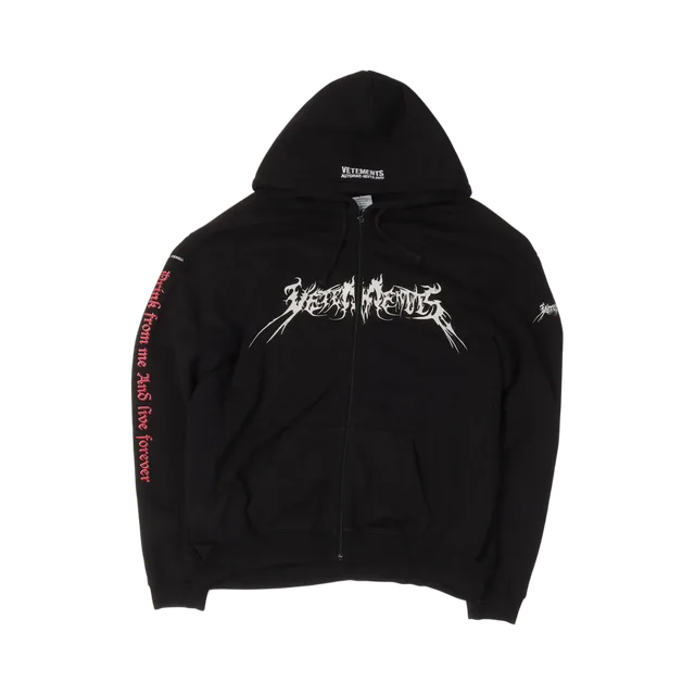 Black Hoodie, Black / White / Red