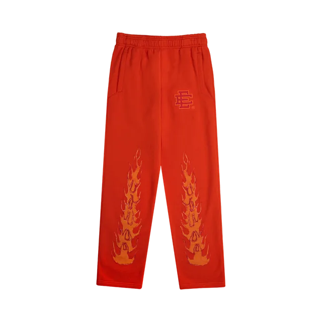 Black Sweatpants, Black / Orange / Yellow