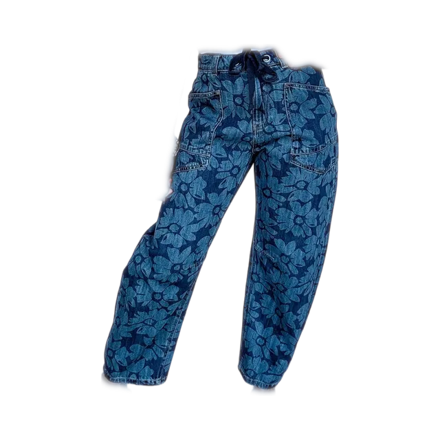 Dark Blue With Lighter Blue Pattern Jeans, Dark Blue With Lighter Blue Pattern