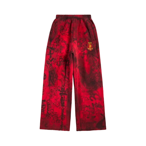 Balenciaga Sweatpants, Red / Black