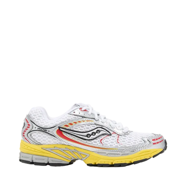 White Sneakers, White / Yellow / Silver