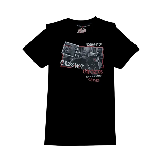 Black T-Shirt, Black / Grey