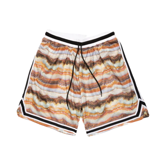 Streamer 26 Shorts, Maroon / White / Yellow