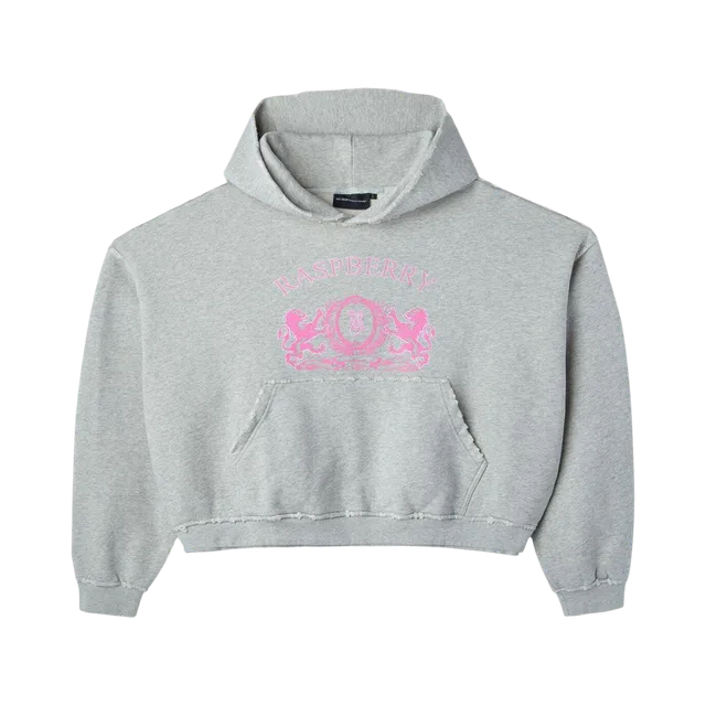 Grey Hoodie, Grey / Pink