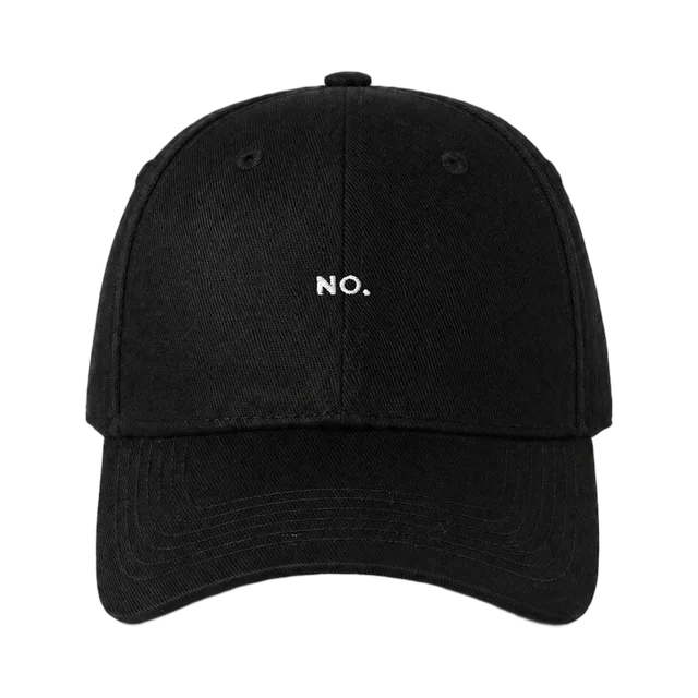 Black With White Text Cap in Black With White Text