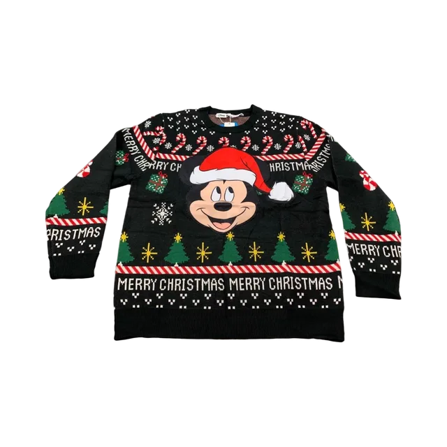 Black Sweater, Black / White / Red / Green