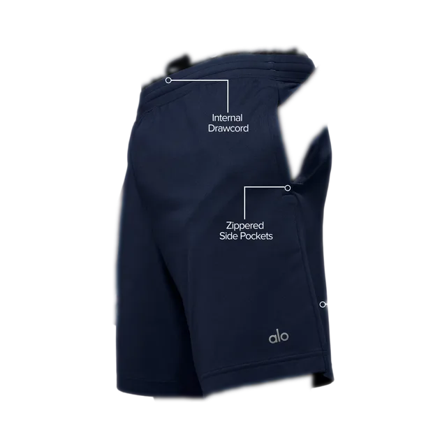 Alo Yoga Shorts, Black And Light Blue