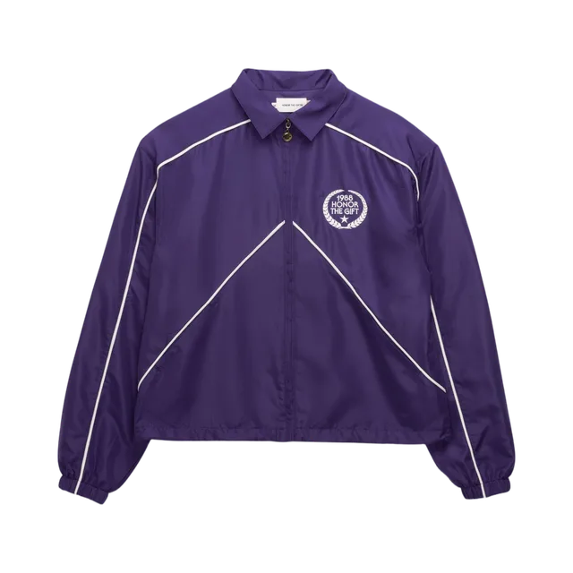 Purple And White Jacket, Purple And White