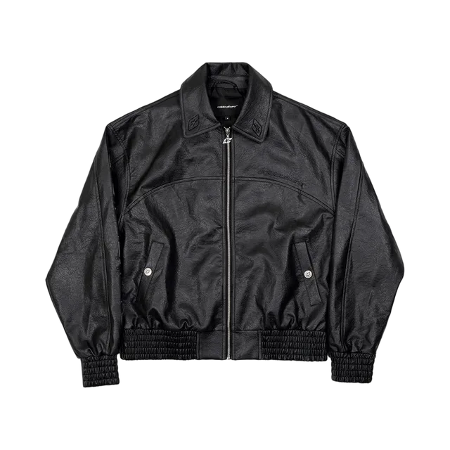 Black With White And Grey Accents Jacket, Black With White And Grey Accents