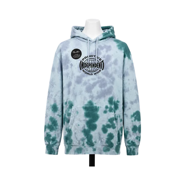 Primitive Hoodie, Light Blue And White