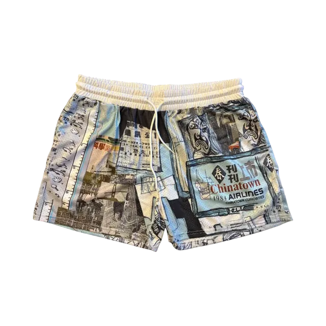Black Shorts, Black / Yellow / Multicolored