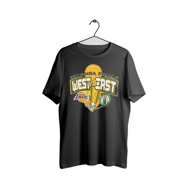 Classic Los Angeles Lakers Vs Boston Celtics West Vs East Nba Finals 2010 Vintage T-Shirts, Hoodie, Sweatshirt, Black / Yellow / White / Green