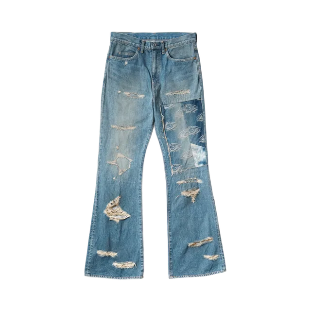Kapital Jeans, Light Blue / Medium Blue / Distress Wash