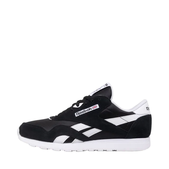 Reebok Sneakers, Black And White With Gum Sole
