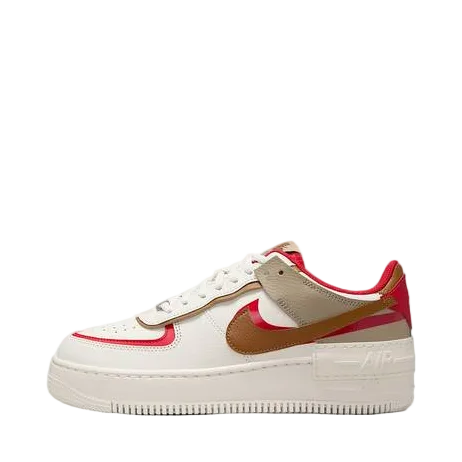 White Sneakers, White / Dark Brown / Red / Yellowed Midsole