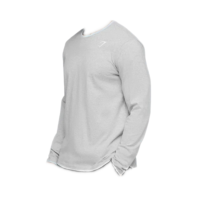 Gymshark Long-Sleeve, Grey / Red
