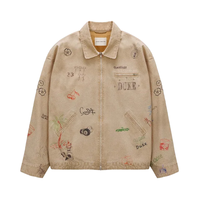 Rep Jacket, Khaki / Red / White