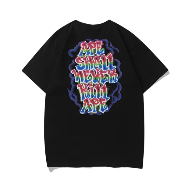 Black T-Shirt, Black / White