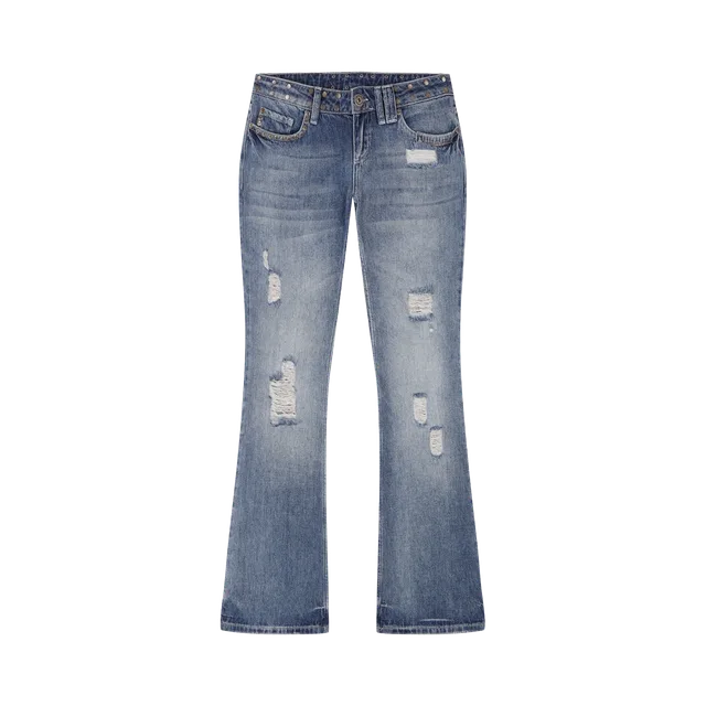 Light Blue Jeans, Light Blue / Silver / Red / White