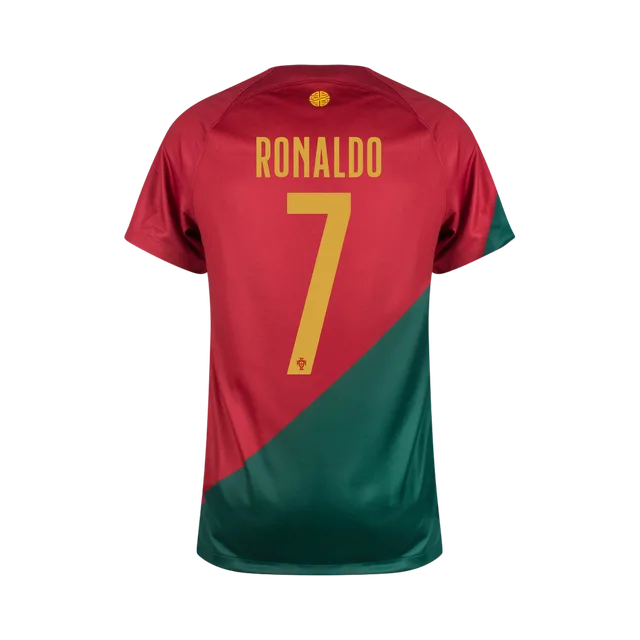 Nike Portugal Home Jersey Ronaldo 7 World Cup 2022, Red / Green / Yellow