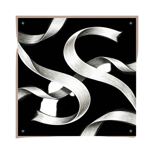 Black And White Scarf, Black And White