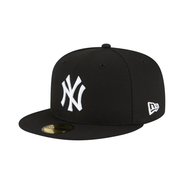 New York Yankees Black And White Basic 59fifty Fitted Hat, Black And White