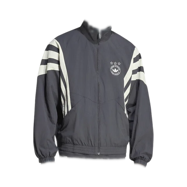 Adidas Jacket, Black With Green/Yellow And White Accents