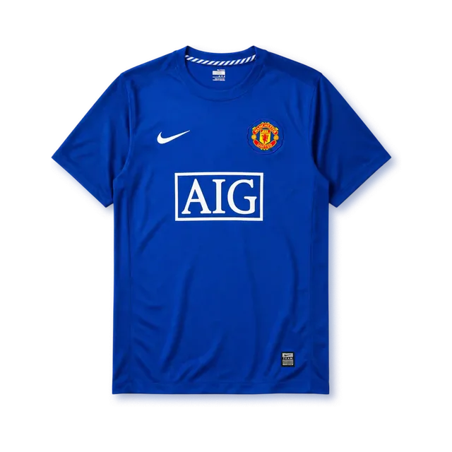 Manchester United 2008/09 Third Jersey, Blue / White / Yellow / Red