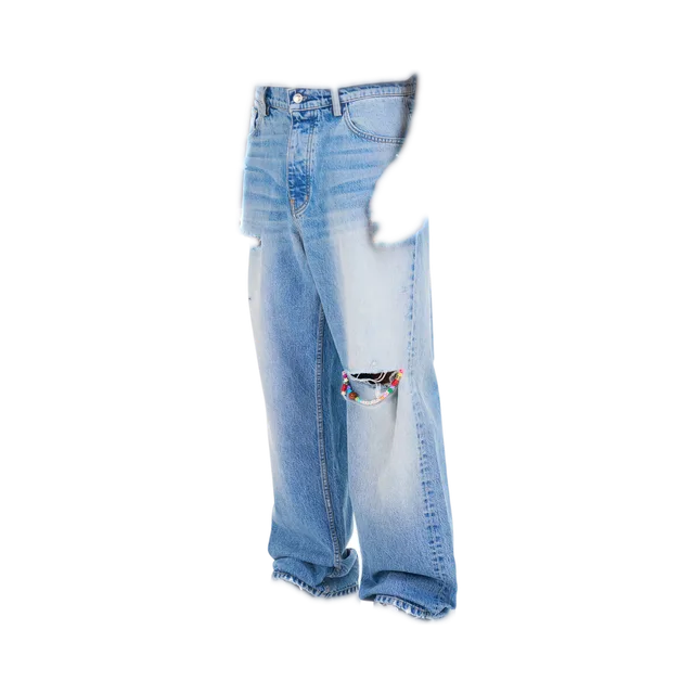 Nahmias Jeans, Light Blue / Red / Brown