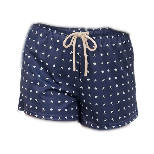 Navy Blue Shorts, Navy Blue / White / Pink