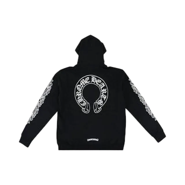 Chrome Hearts Jacket, Black With Silver/Grey Rhinestone Graphics And Red Embroidery