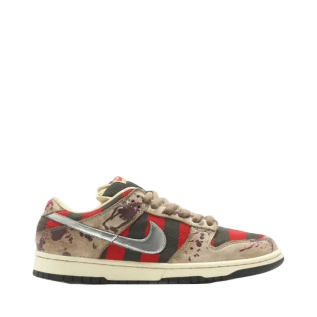 Nike Sb Dunk Low Freddy Krueger, Red / Black / Tan / Brown