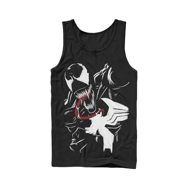 Black Tank-Top, Black / White / Purple