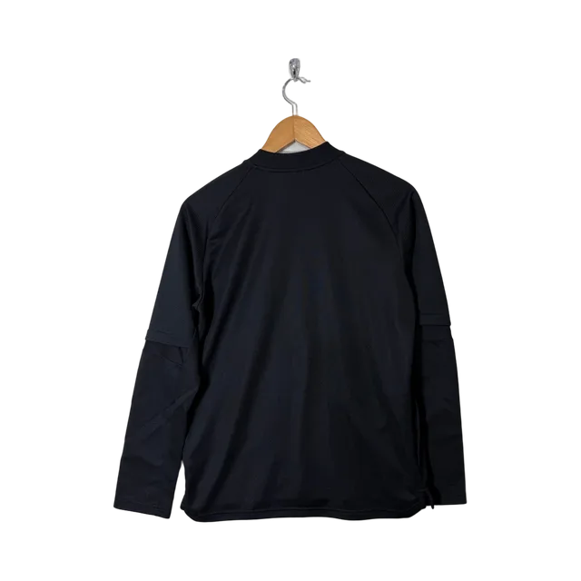 Adidas Jacket, Black And Grey With White Accents