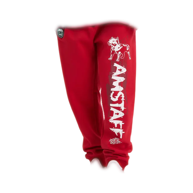 Red Sweatpants, Red / White