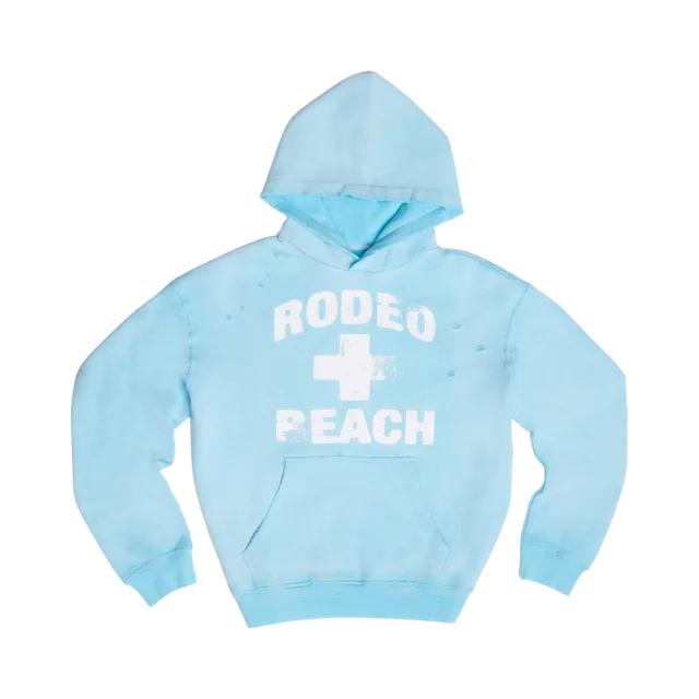 Rodeo Beach Hoodie Baby Blue, Light Blue / White